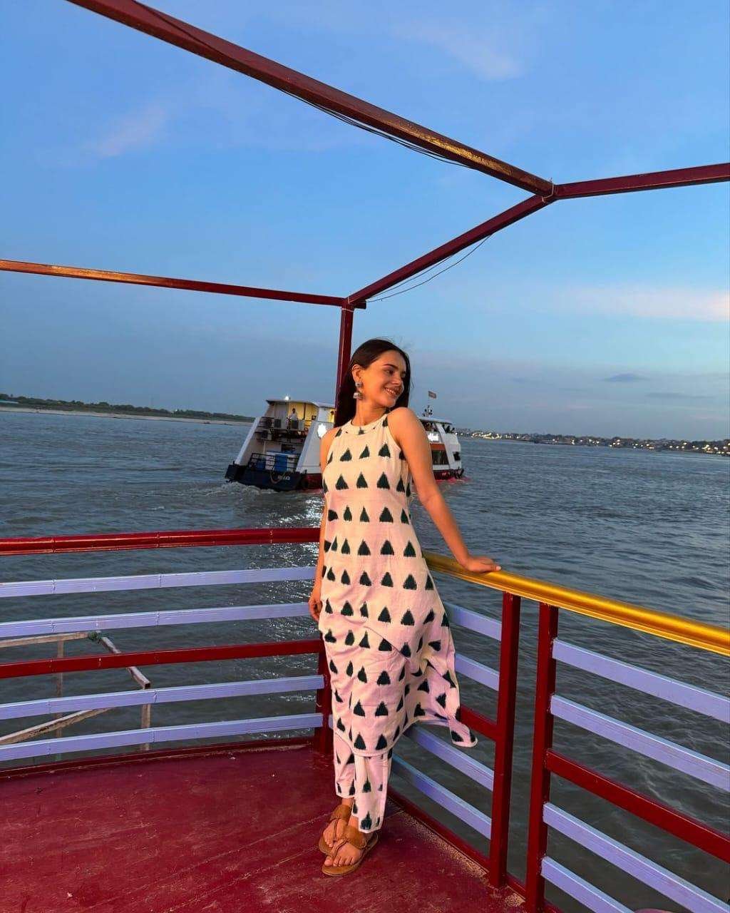 Women's Cotton Printed Sleeveless Co-ord Set ? Elegant Summer Two-Piece Outfit (White) - Image 2