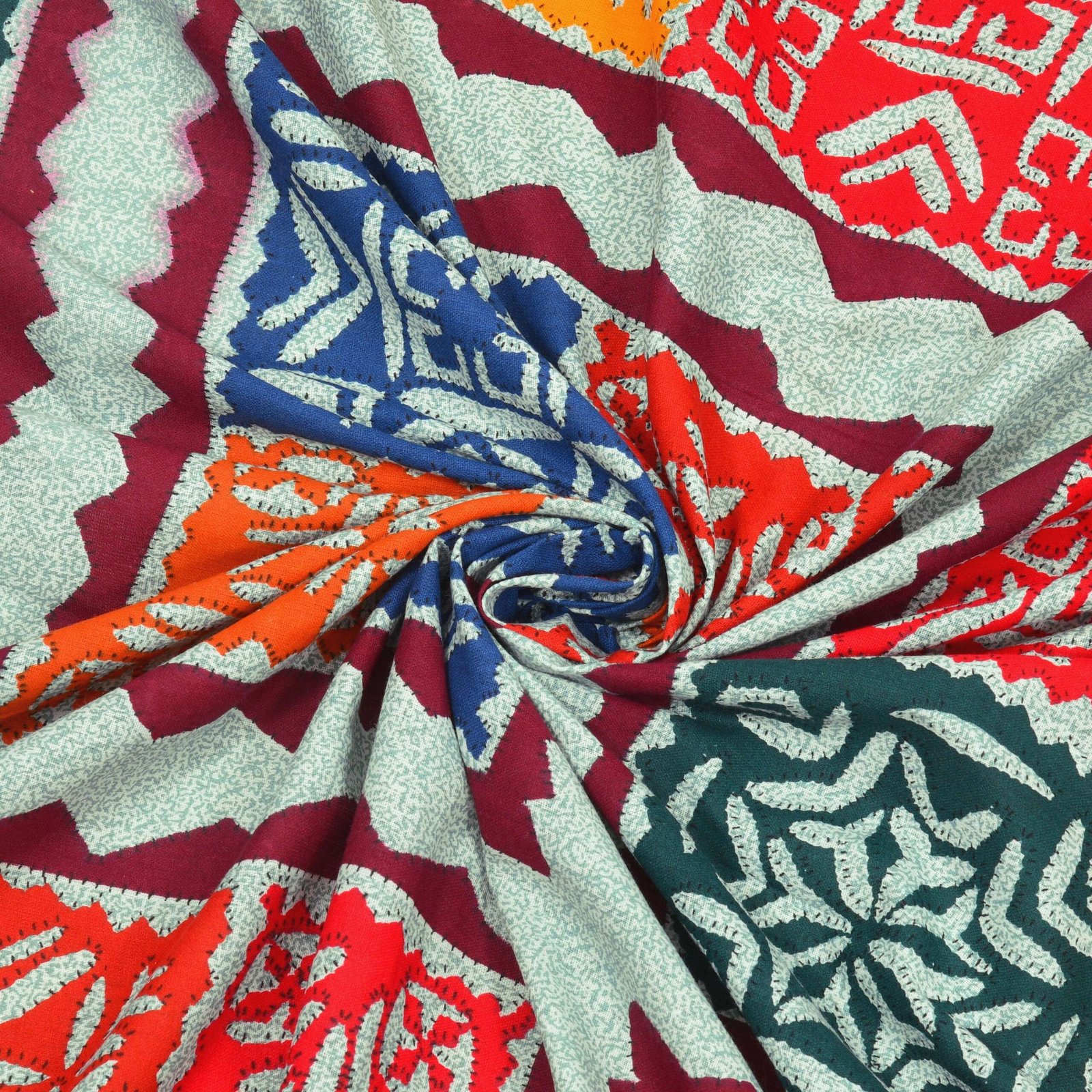 Rajasthani Traditionally Printed Cotton Doublebed Bedsheet With Pack of 2 Pillow Covers - Image 5
